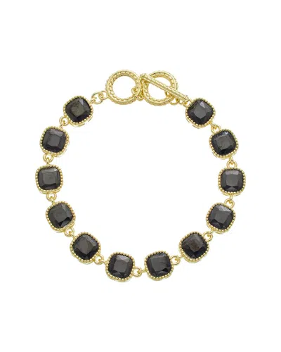 Juvell 18k Plated Topaz Toggle Bracelet In Gold