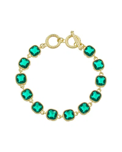 Juvell 18k Plated Topaz Toggle Bracelet