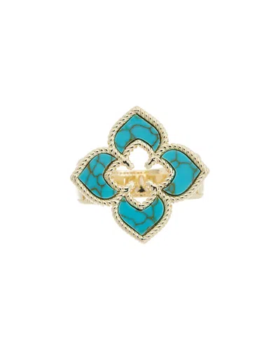 JUVELL JUVELL 18K PLATED TURQUOISE RING