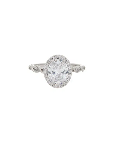Juvell 18k Plated White Topaz Cz Ring In Metallic