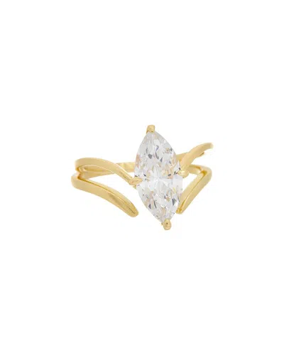 Juvell 18k Plated White Topaz Ring In Gold