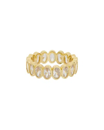 Juvell 18k Plated White Topaz Ring In Gold