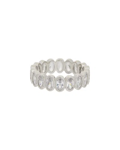 Juvell 18k Plated White Topaz Ring In Metallic