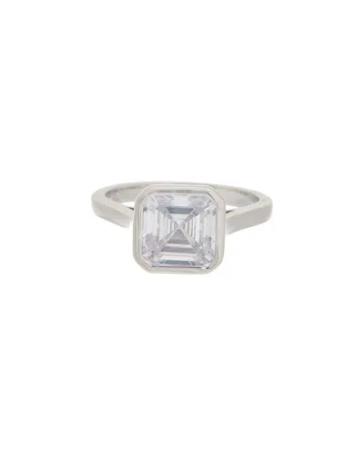Juvell 18k Plated White Topaz Ring In Metallic