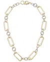 Juvell 18k Two-tone Plated Twisted Cable Necklace
