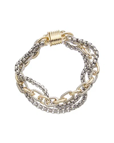 Juvell 18k Two-tone Plated Bracelet In Transparent