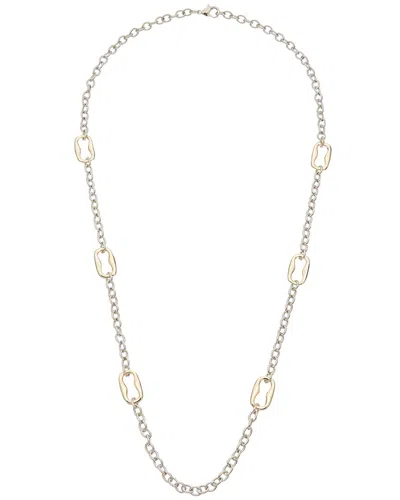 Juvell 18k Two-tone Plated Twisted Cable Necklace