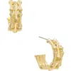 Juvell Bamboo Hoop Earrings In Gold