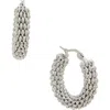Juvell Beaded Hoop Earrings In White