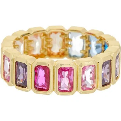 Juvell Bezel Set Topaz Eternity Band Ring In Neutral