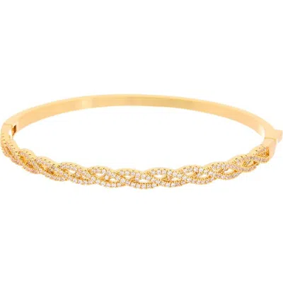 Juvell Braided Cubic Zirconia Bangle In Gold