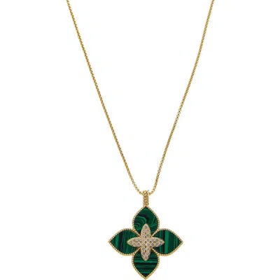 Juvell Clover Pendant Necklace In Yellow/ Green