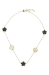 Juvell Clover Station Necklace In Gold