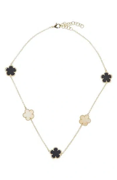 Juvell Clover Station Necklace In Yellow