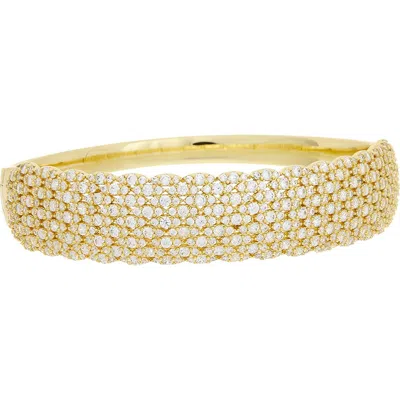 Juvell Cubic Zirconia Bangle Bracelet In Gold