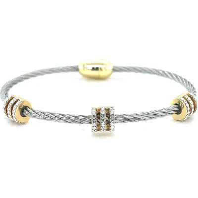 Juvell Cubic Zirconia Beaded Cable Bracelet In Multi