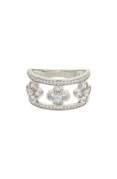 Juvell Cubic Zirconia Clover Ring In White