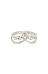 Juvell Cubic Zirconia Crown Ring In Neutral