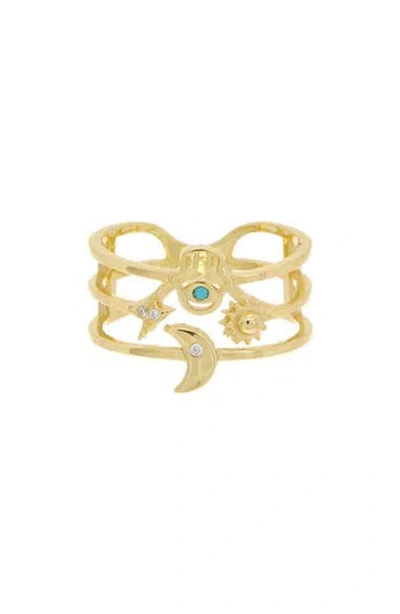 Juvell Cubic Zirconia Hamsa Multiband Ring In Gray