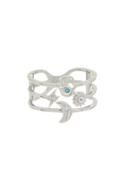 Juvell Cubic Zirconia Hamsa Multiband Ring In Neutral