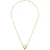 Juvell Cubic Zirconia Heart Pendant Necklace In Yellow