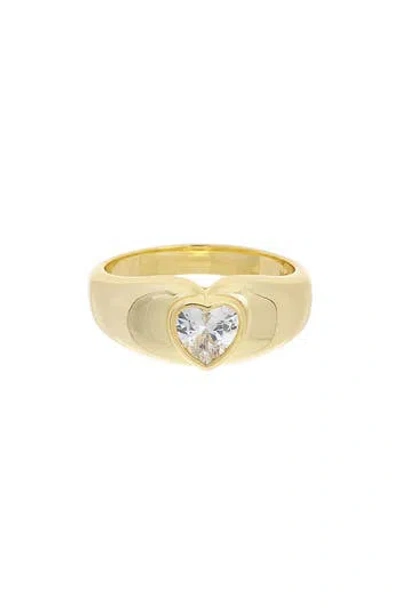 Juvell Cubic Zirconia Heart Ring In Green