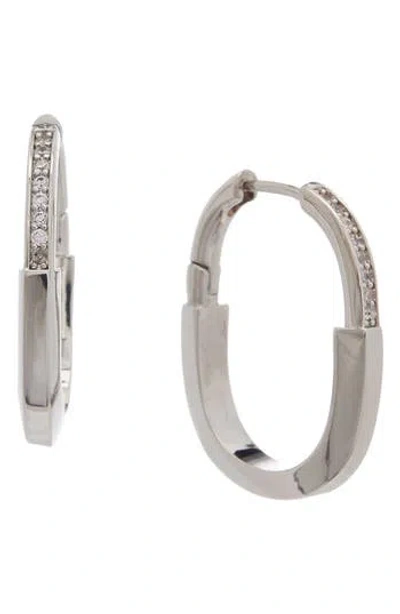 Juvell Cubic Zirconia Hoop Earrings In Silver