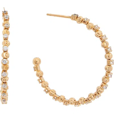 Juvell Cubic Zirconia Hoop Earrings In Yellow