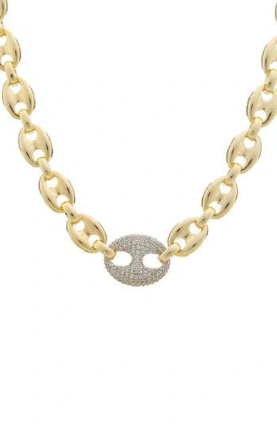 Juvell Cubic Zirconia Mariner Chain Necklace In Pattern
