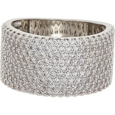 Juvell Cubic Zirconia Statement Ring In Silver