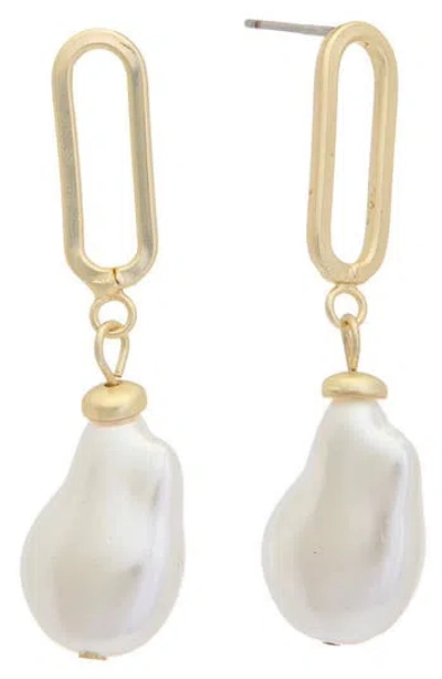 Juvell Cultured Pearl Drop Earrings In Gold