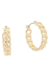 Juvell Curb Chain Hoop Earrings In Gold