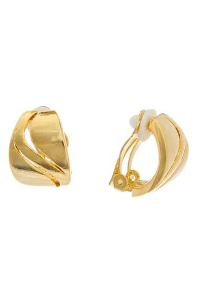 Juvell Cutout Swirl Clip-on Earrings In Gold