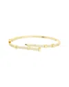 Juvell Cz 18k Plated Bangle Bracelet