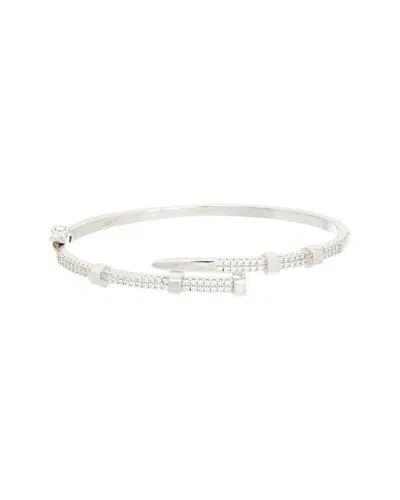 Juvell Cz 18k Plated Bangle Bracelet In Metallic