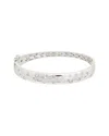Juvell Cubic Zirconia Hinged Bangle Bracelet In Brown