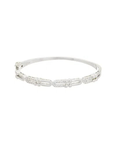 Juvell Cz Bangle Bracelet In Silver