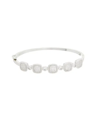 Juvell Cz Cuff Bangle Bracelet In Silver