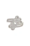 Juvell Cz Wrap Ring In Metallic
