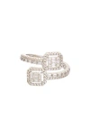Juvell Cz Wrap Ring In Silver