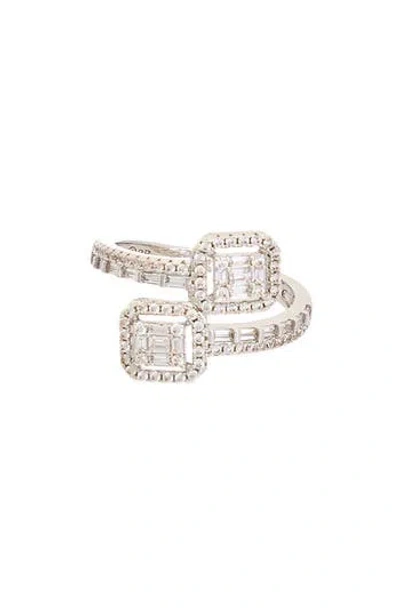 Juvell Cz Wrap Ring In Silver