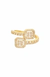Juvell Cz Wrap Ring In Metallic