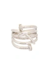 Juvell Cz Wrap Ring In Neutral