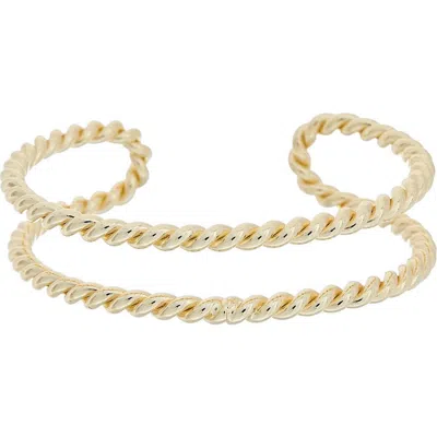 Juvell Double Row Twisted Cuff Bracelet In White