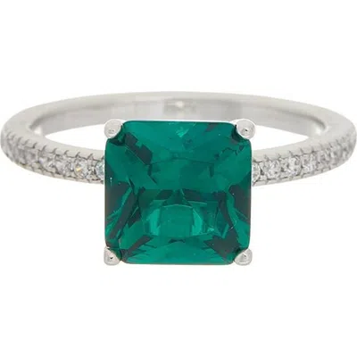 Juvell Emerald Cut Topaz Statement Ring In White