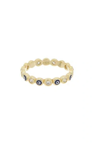 Juvell Evil Eye Cz Ring In Gold