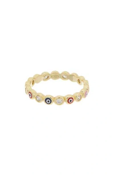 Juvell Evil Eye Cz Ring In Gold