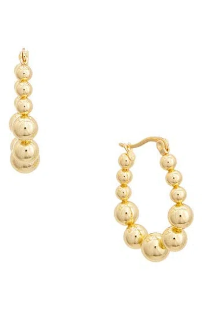 Juvell Graduated Ball Hoop Earrings In Gold