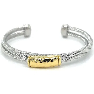 Juvell Hammered Bar Twisted Cable Bracelet In Multi