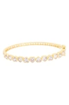 Juvell Heart Cut Cubic Zirconia Bangle Bracelet In Yellow